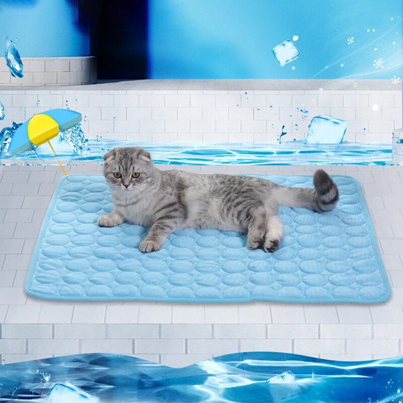 Cooling Blanket Hot Sleepers - الحيوانات الأليفة الجليد الحصير الصيف القط