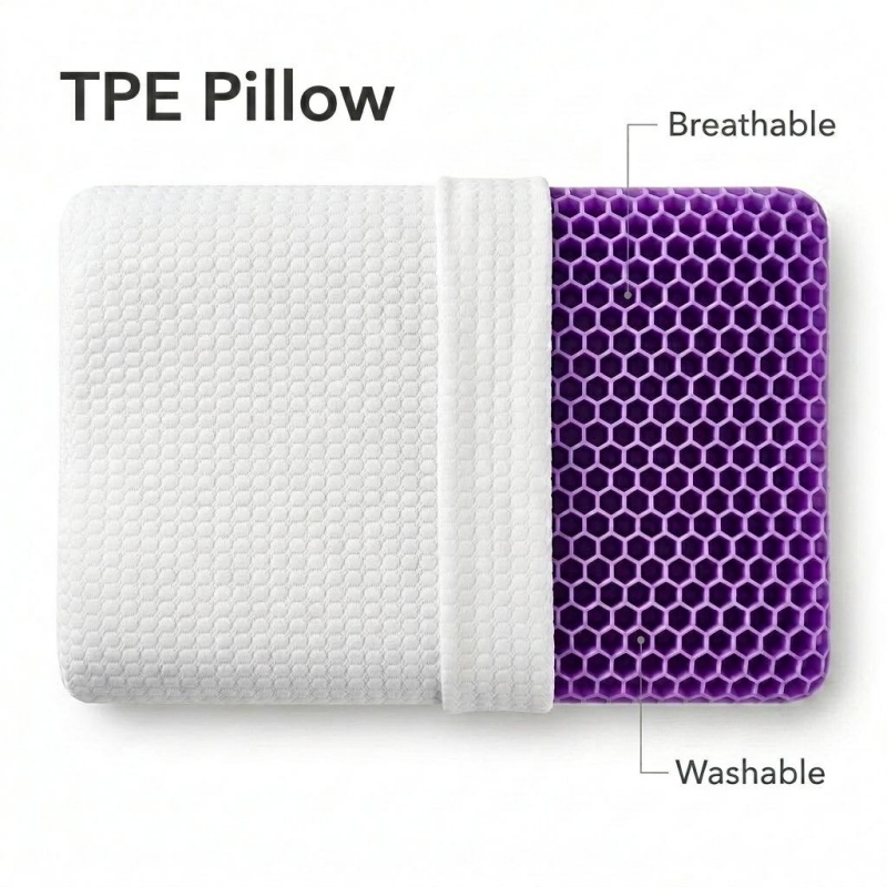 Anti Snore Contour Pillow - وسادة من مادة TPE قابلة للتنفس،
