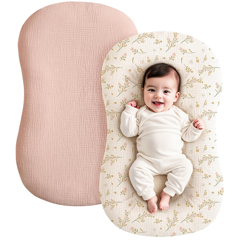 Muslin Cotton Bedspread - 2 قطعة غطاء استلقاء الطفل الشاش