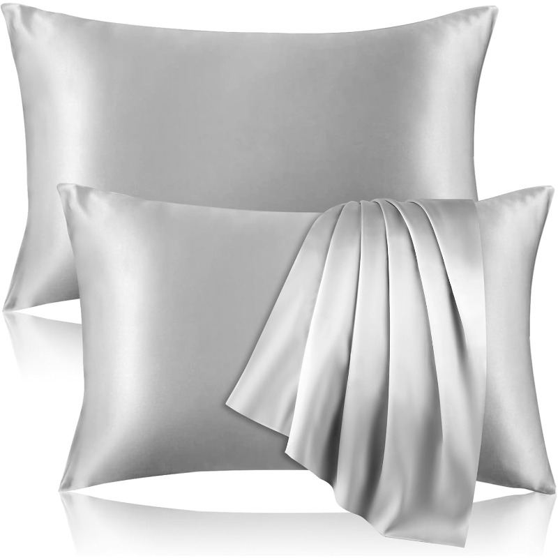 Satin Silk Pillowcase Hair Skin - قطعتان من أغطية الوسائد المصنوعة من