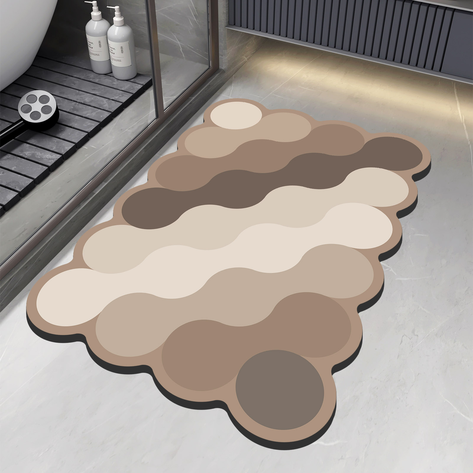 Quick Dry Diatomite Bath Mat - الفاخرة دياتوميت الحمام دش حمام حصيرة