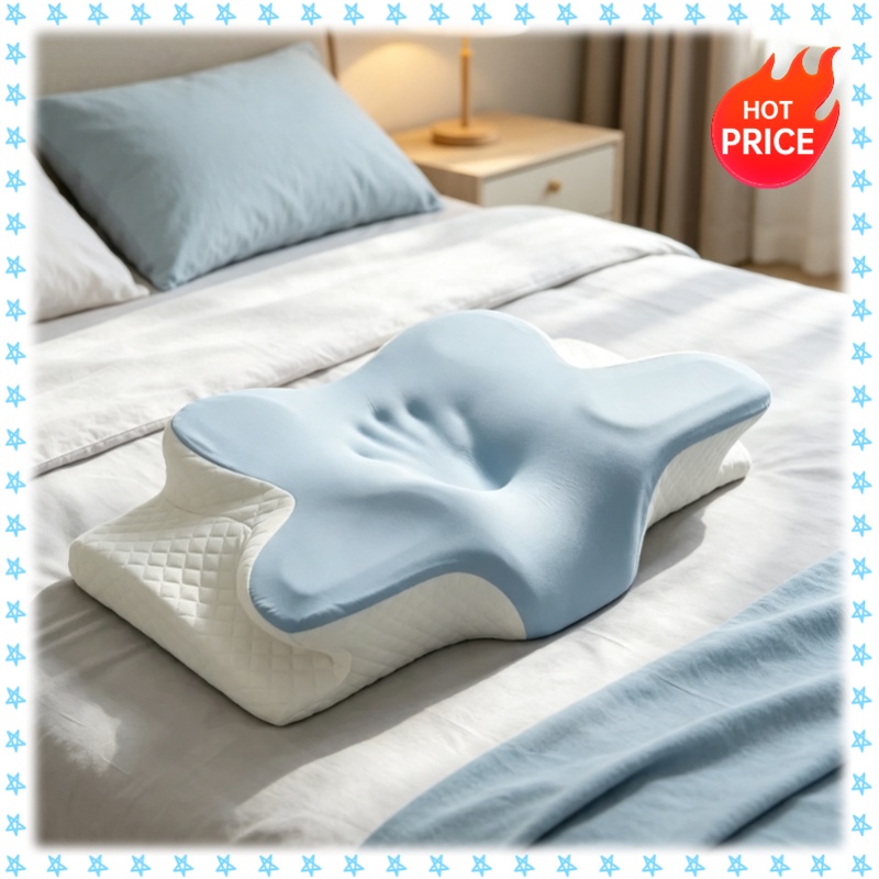 Memory Foam Orthopedic Pillow Neck Pain - وسادة سرير طبية من الفوم الميموري