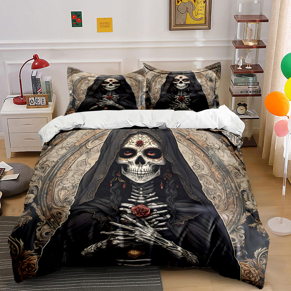 Duvet Cover Sets With Zipper - طقم غطاء لحاف بنمط دارك ديث