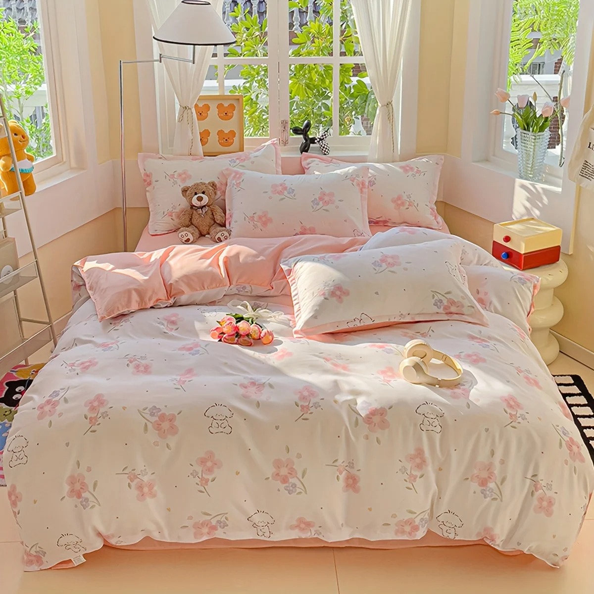طقم غطاء لحاف مطبوع بنقوش نبات - مراجعة Duvet Cover Sets With Zipper وسعره