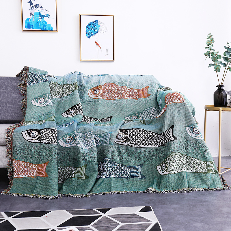 المنسوجات مدينة Ins الحديثة بس - مراجعة Boho Throw Blanket Fringe وسعره