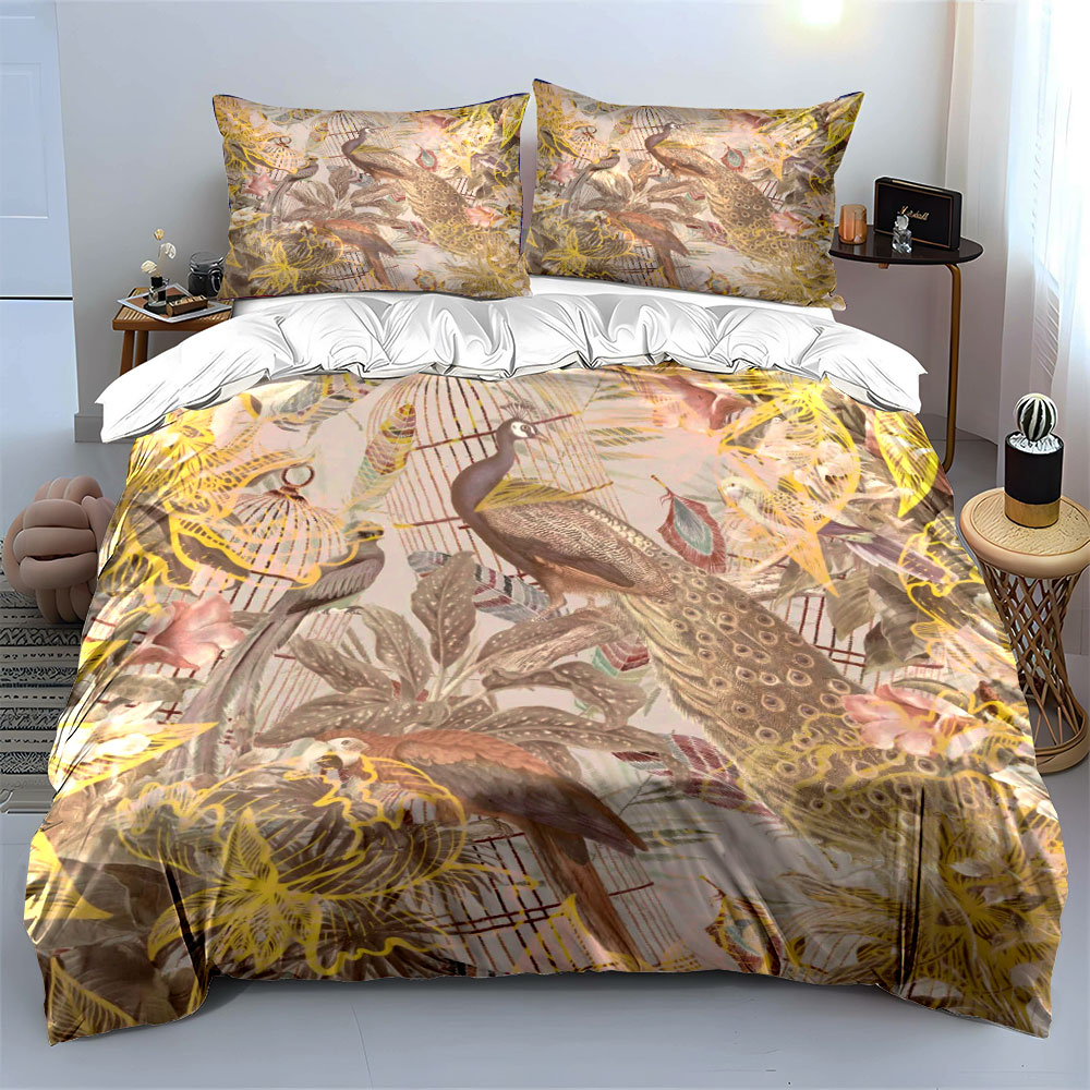 طقم أغطية سرير بتصميم قفص الطا - مراجعة Aesthetic Floral Duvet Cover وسعره