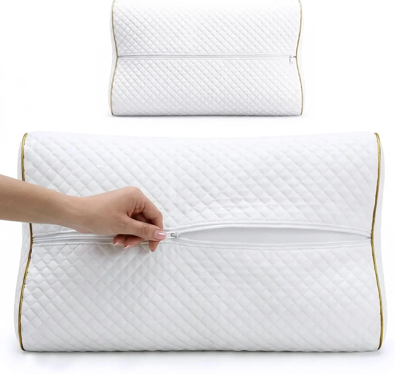 عبوتان من وسائد الميموري فوم ب - مراجعة Memory Foam Orthopedic Pillow Neck Pain وسعره
