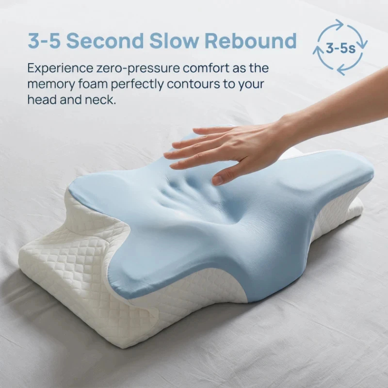 وسادة سرير طبية من الفوم المبر - مراجعة Memory Foam Orthopedic Pillow Neck Pain وسعره
