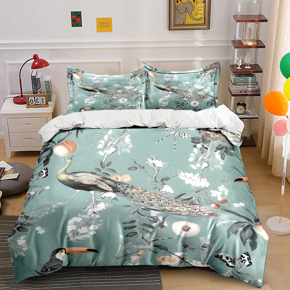 طقم أغطية سرير مكون من 3 قطع ب - مراجعة Aesthetic Floral Duvet Cover وسعره