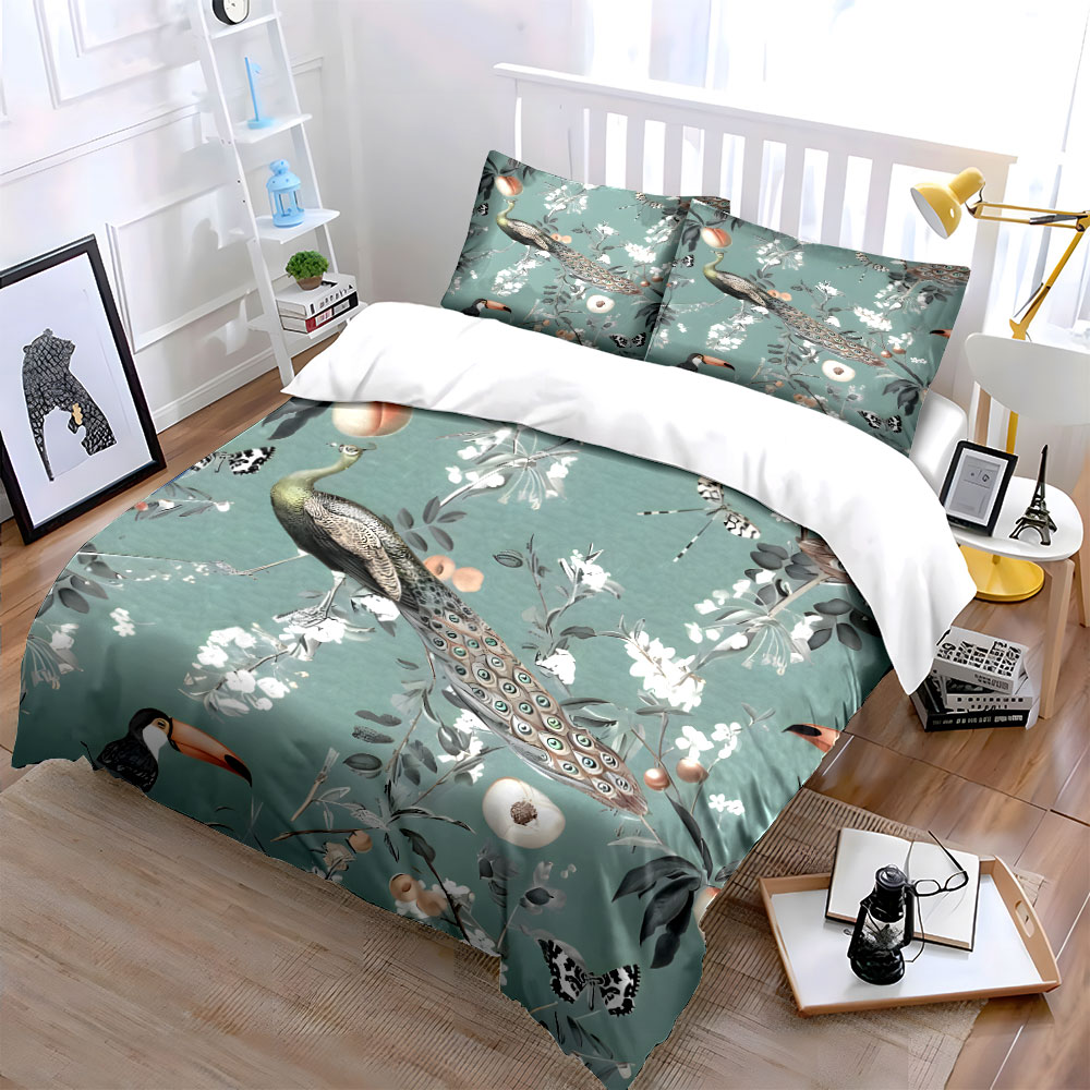 طقم أغطية سرير مكون من 3 قطع ب - مراجعة Aesthetic Floral Duvet Cover وسعره
