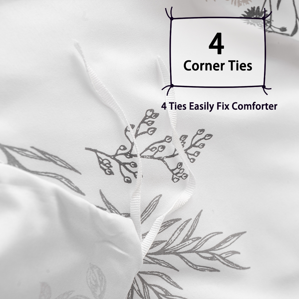 طقم غطاء لحاف بطبعة زهور رقيقة - مراجعة Aesthetic Floral Duvet Cover وسعره