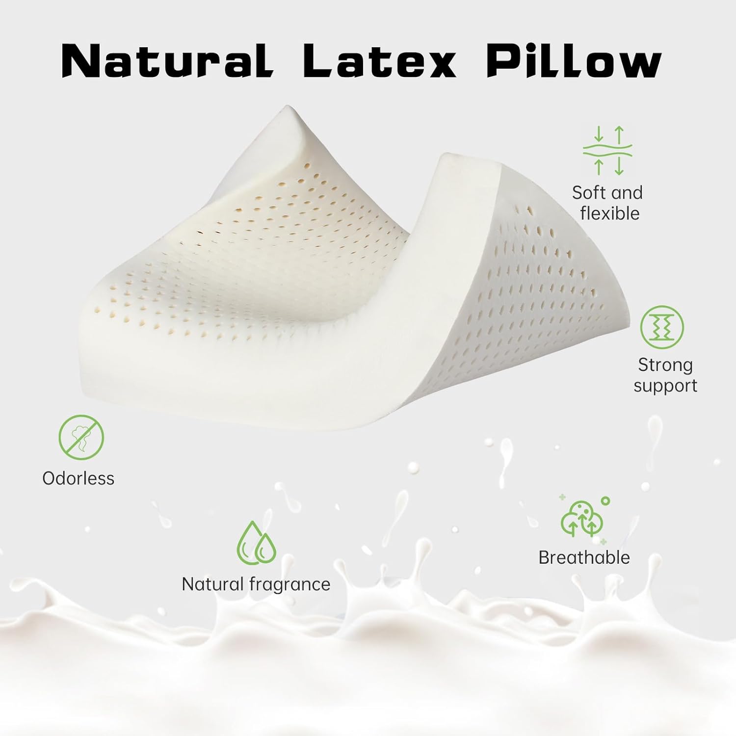 وسادة من اللاتكس الطبيعي التاي - مراجعة Memory Foam Orthopedic Pillow Neck Pain وسعره