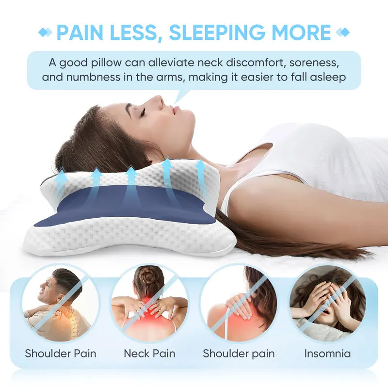 وسادة من الفوم الذاكر، وسادة ع - مراجعة Memory Foam Orthopedic Pillow Neck Pain وسعره