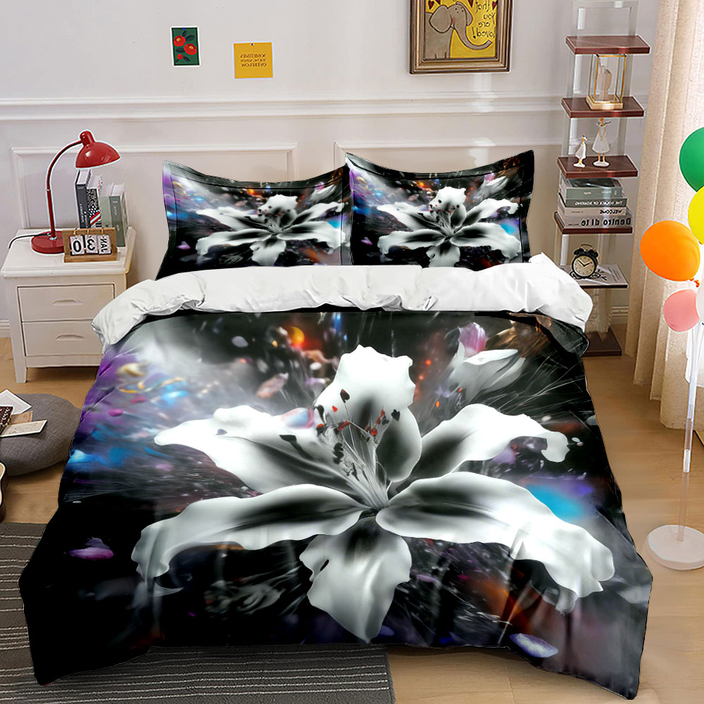 طقم أغطية سرير بتصميم زهرة الز - مراجعة Aesthetic Floral Duvet Cover وسعره
