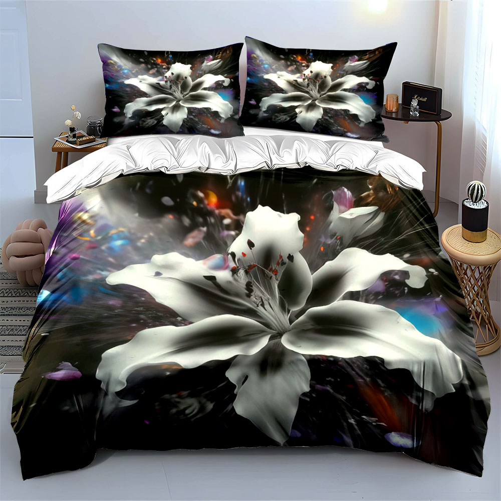 طقم أغطية سرير بتصميم زهرة الز - مراجعة Aesthetic Floral Duvet Cover وسعره