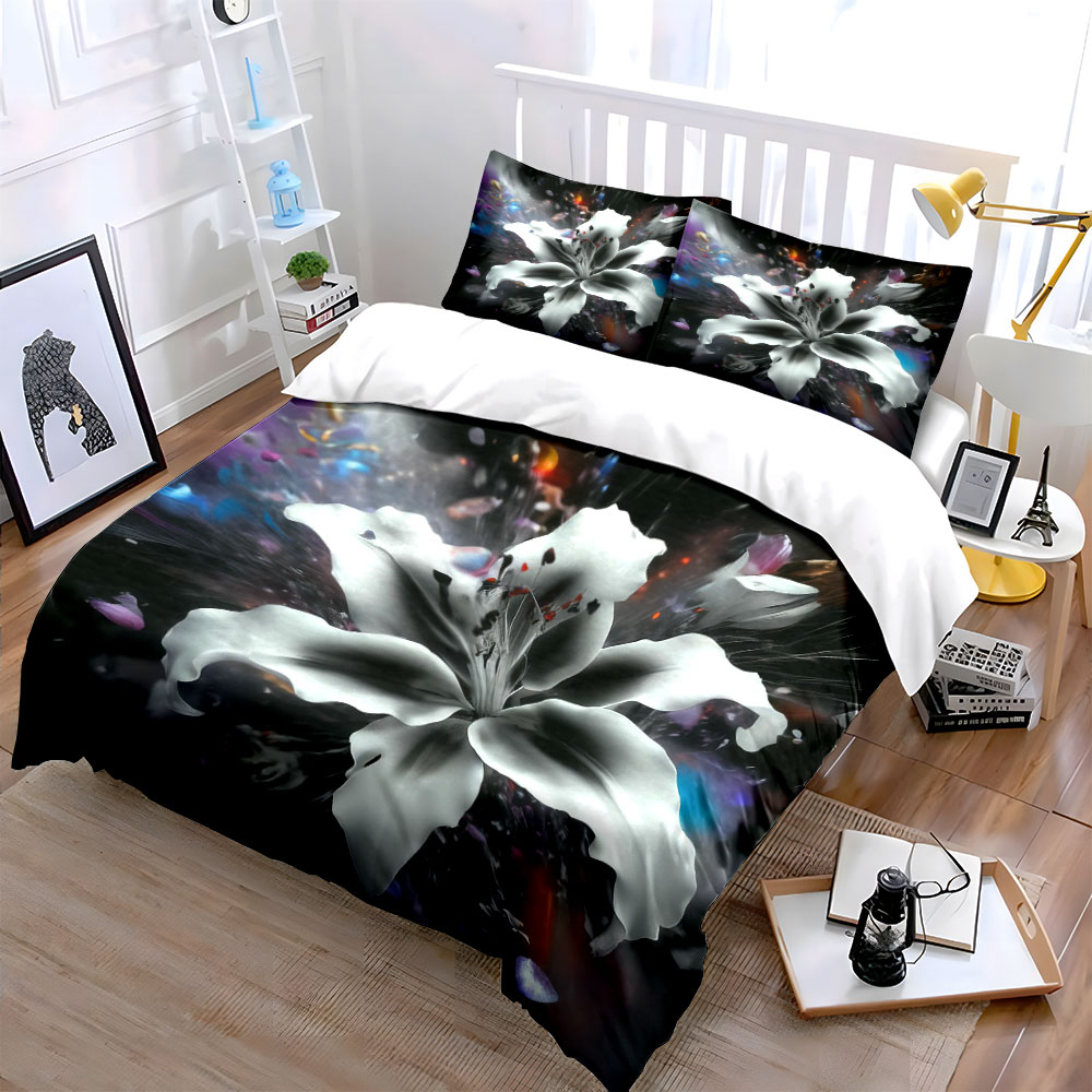 طقم أغطية سرير بتصميم زهرة الز - مراجعة Aesthetic Floral Duvet Cover وسعره