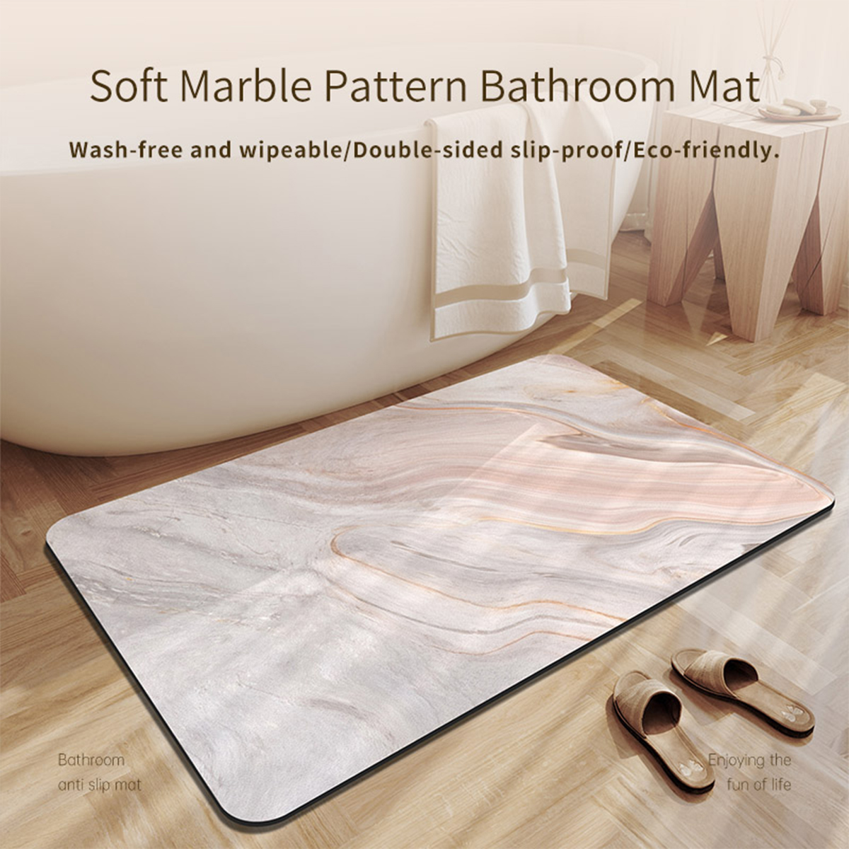 دياتومي الأرض حمام حصيرة الحما - مراجعة Quick Dry Diatomite Bath Mat وسعره