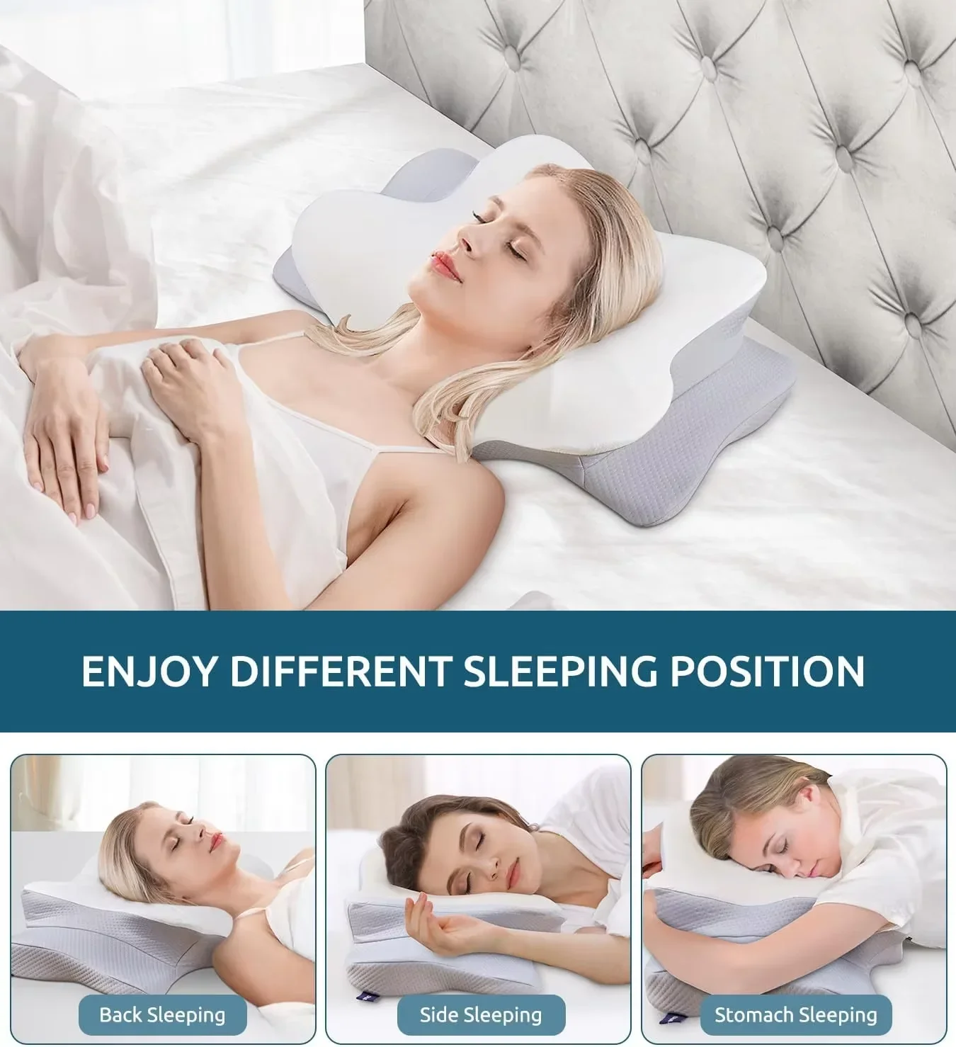 مريح العظام رغوة الذاكرة وسادة - مراجعة Memory Foam Orthopedic Pillow Neck Pain وسعره
