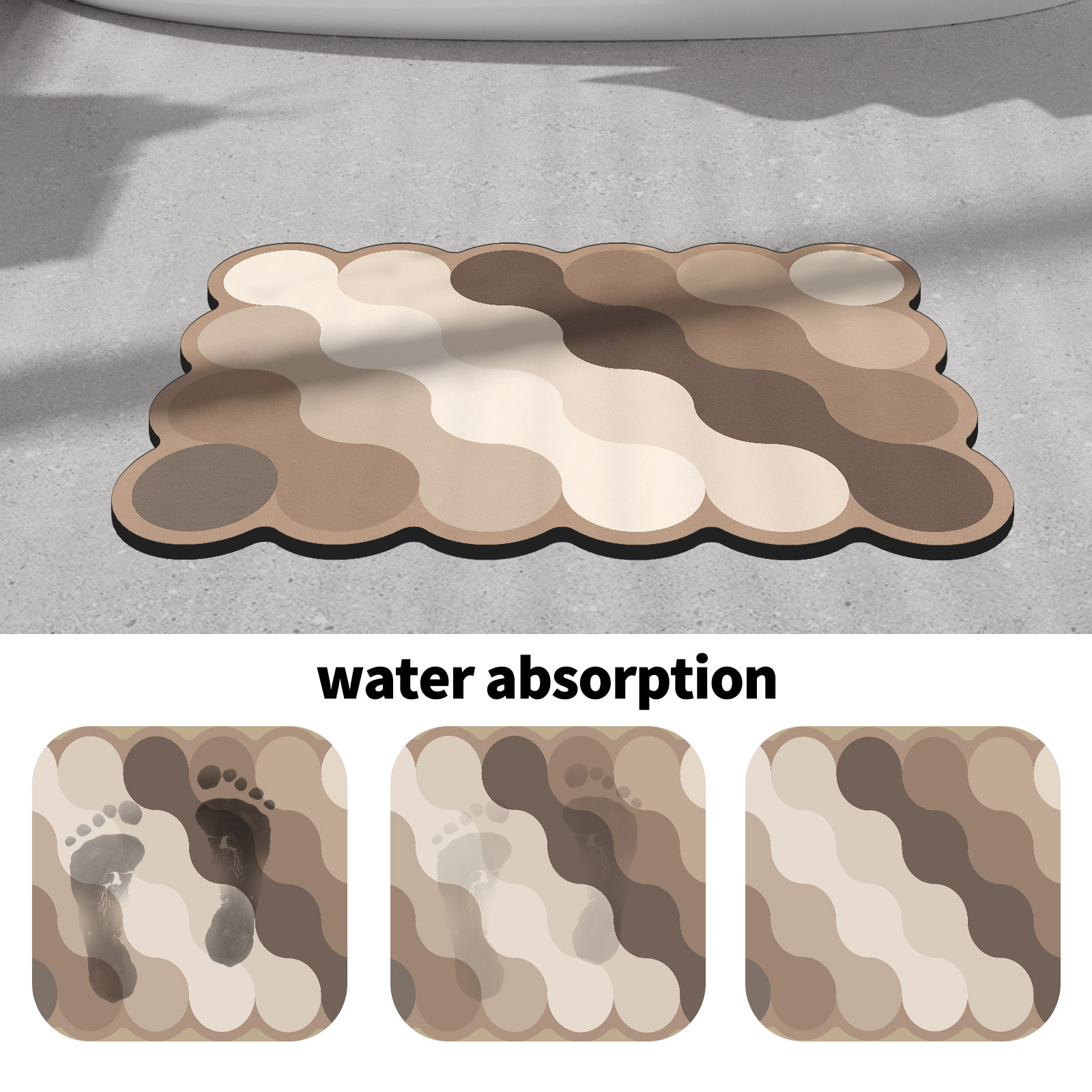 الفاخرة دياتوميت الحمام دش حما - مراجعة Quick Dry Diatomite Bath Mat وسعره