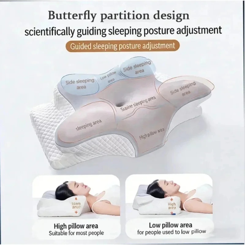وسادة سرير طبية من الفوم الميم - مراجعة Memory Foam Orthopedic Pillow Neck Pain وسعره