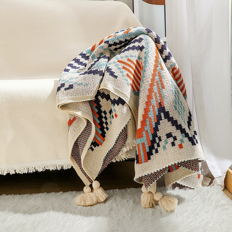 بطانية بوهو جنوبية غربية مزينة - مراجعة Boho Throw Blanket Fringe وسعره