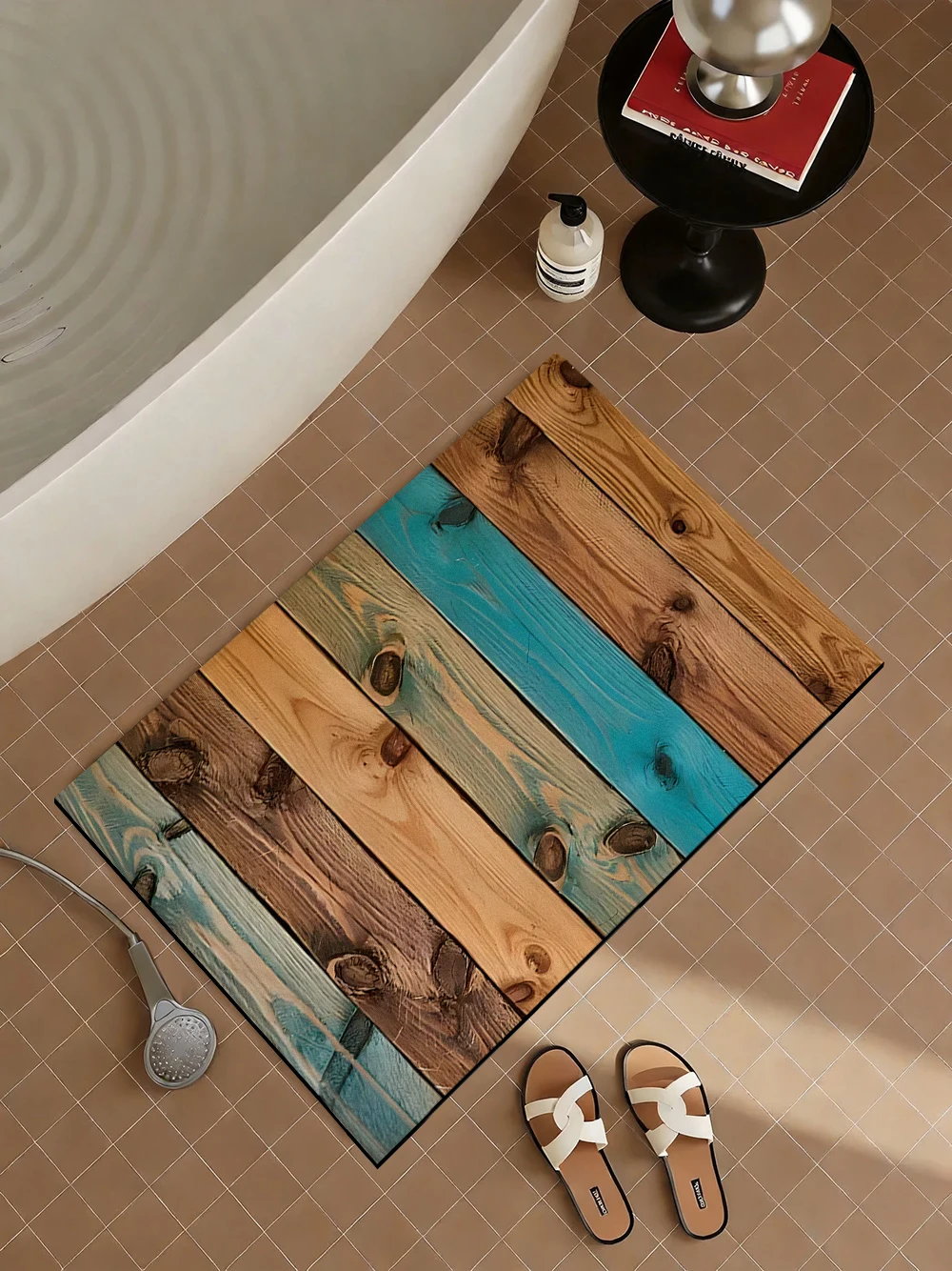 سجادة حمام من الخشب المعاد تدو - مراجعة Quick Dry Diatomite Bath Mat وسعره